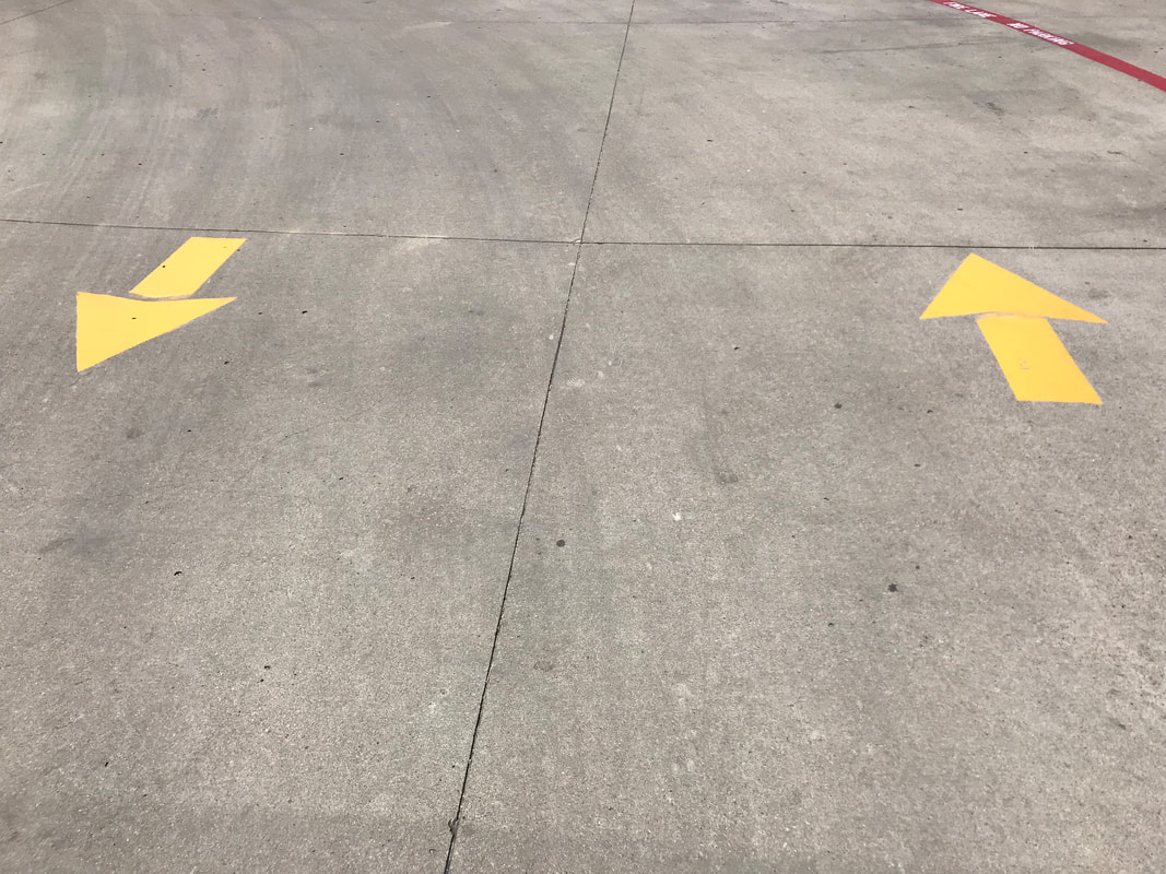 Directional Arrows In Parking Lot Clearwater Florida